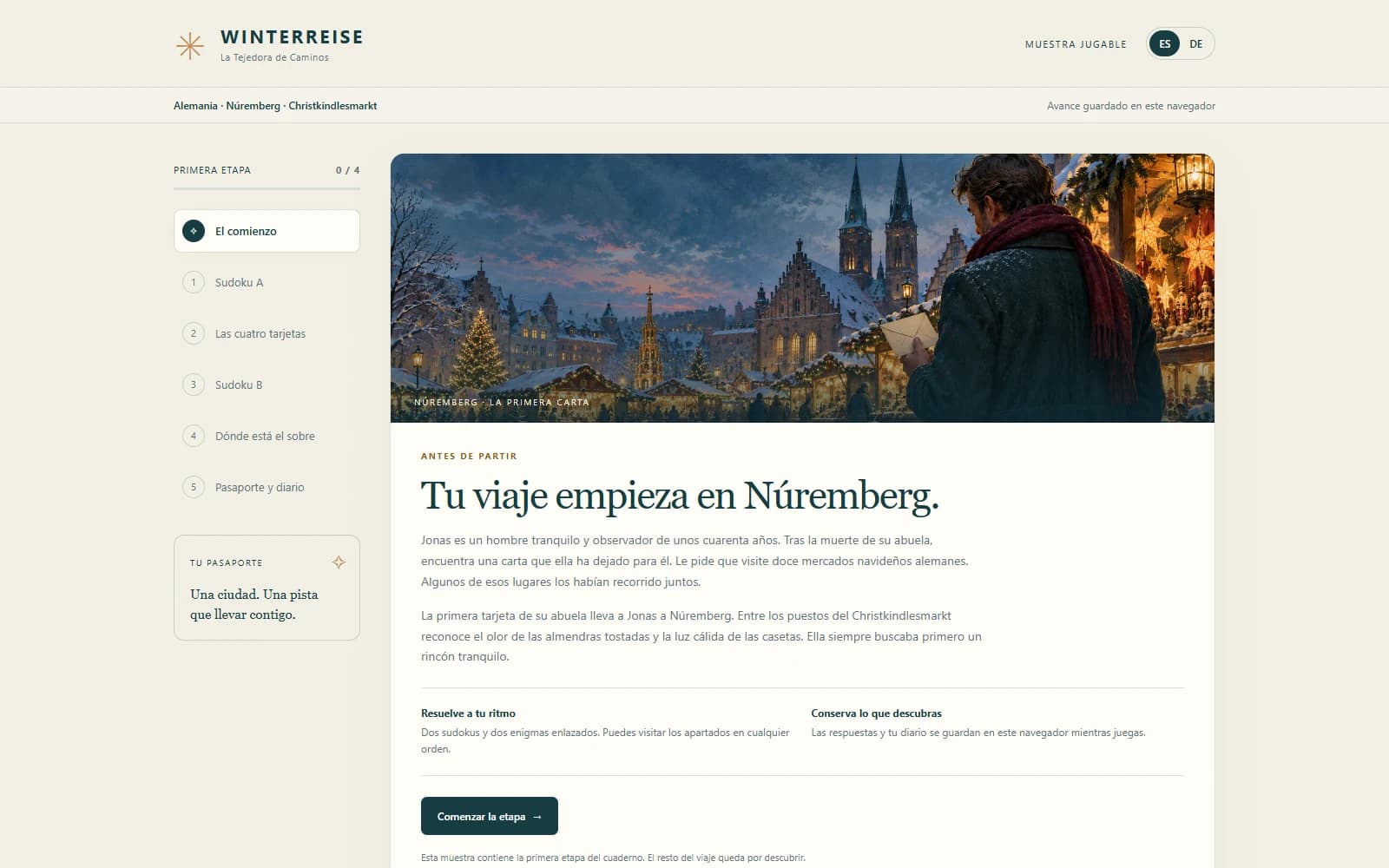 Captura de pantalla de Winterreise